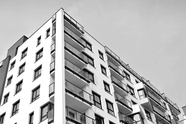 Modern, lüks apartman. Siyah ve beyaz