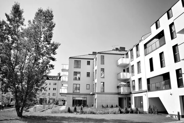 Modern, lüks apartman. Siyah ve beyaz