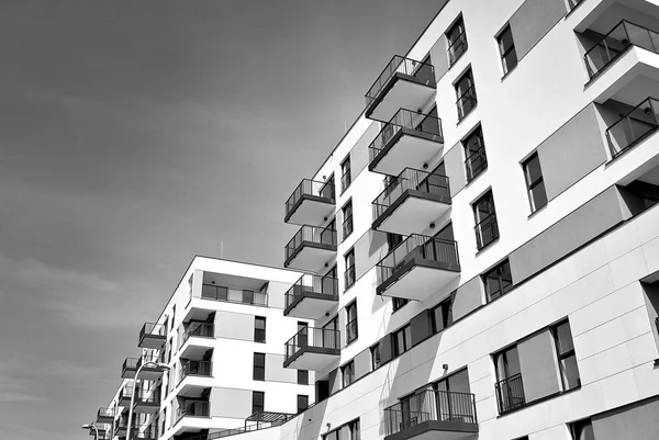 Modern, lüks apartman. Siyah ve beyaz