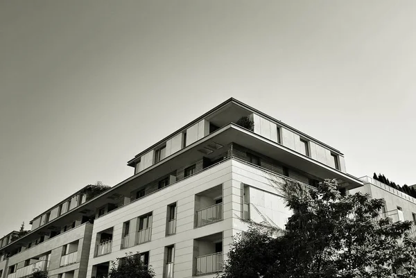 Modern, lüks apartman. Siyah ve beyaz — Stok fotoğraf