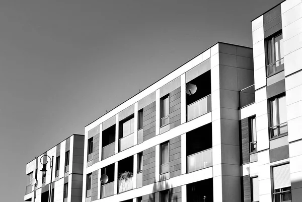 Modern, lüks apartman. Siyah ve beyaz