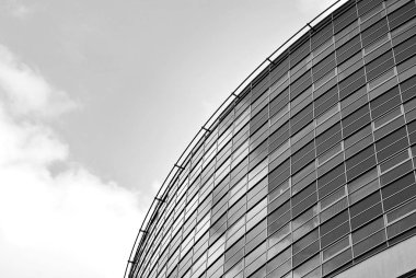  Modern ofis binası. siyah ve beyaz