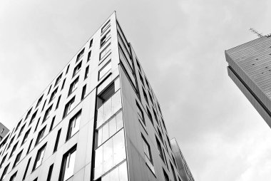 Modern, lüks apartman. Siyah ve beyaz