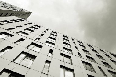 Modern, lüks apartman. Siyah ve beyaz