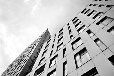 Modern, lüks apartman. Siyah ve beyaz