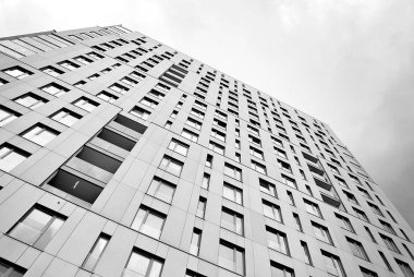 Modern, lüks apartman. Siyah ve beyaz