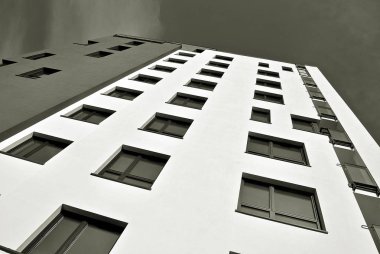 Modern, lüks apartman. Siyah ve beyaz