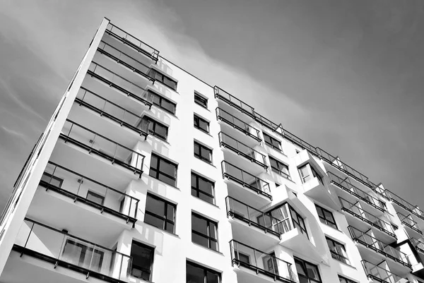 Modern, lüks apartman. Siyah ve beyaz