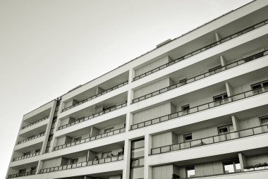 Modern, lüks apartman. Siyah ve beyaz