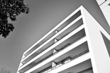 Modern, lüks apartman. Siyah ve beyaz