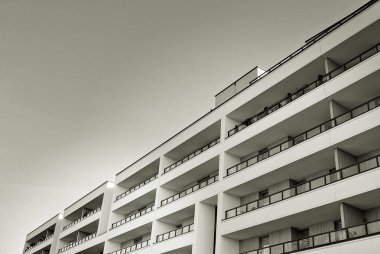 Modern, lüks apartman. Siyah ve beyaz