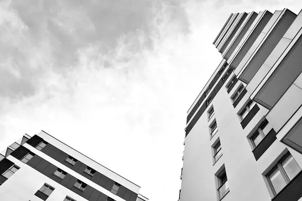 Modern, lüks apartman. Siyah ve beyaz