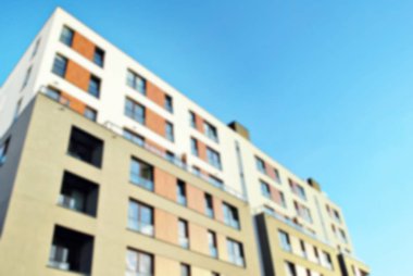 Modern apartman soyut bulanıklık.