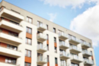 Modern apartman soyut bulanıklık.