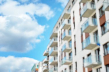 Modern apartman soyut bulanıklık.