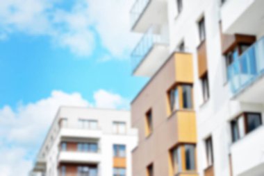 Modern apartman soyut bulanıklık.