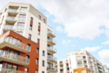 Modern apartman soyut bulanıklık.