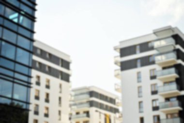 Modern apartman soyut bulanıklık.