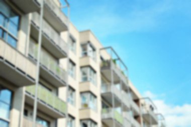 Modern apartman soyut bulanıklık.