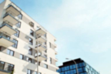 Modern apartman soyut bulanıklık.