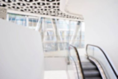 Bulanıklık içinde ofis binası bokeh ışık arka plan ile iç ve iş geçmişi