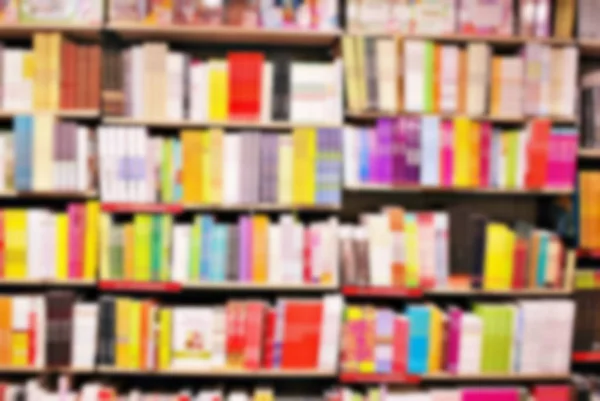 Blurred library or bookshop background — Stock Photo, Image