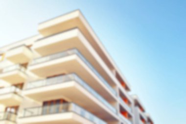 Yeni apartmanlar bulanık arka plan