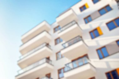 Yeni apartmanlar bulanık arka plan