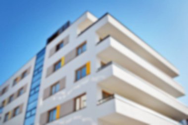 Yeni apartmanlar bulanık arka plan