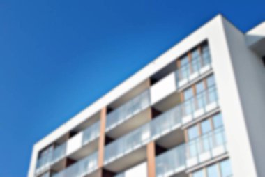 Yeni apartmanlar bulanık arka plan