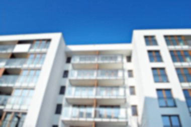 bulanık modern bina cam duvar