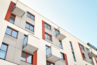 bulanık modern bina cam duvar