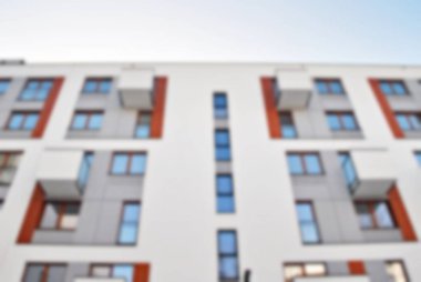 bulanık modern bina cam duvar