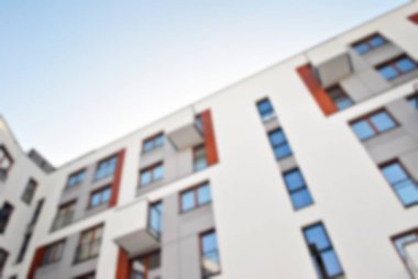 bulanık modern bina cam duvar