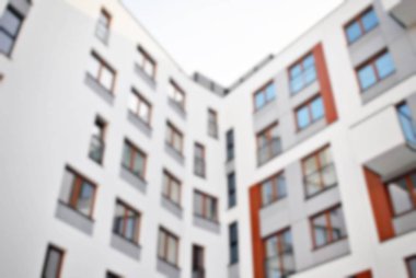 bulanık modern bina cam duvar