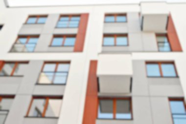 bulanık modern bina cam duvar