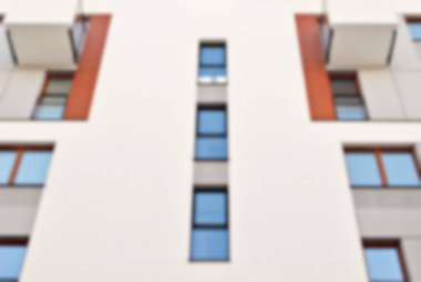 bulanık modern bina cam duvar