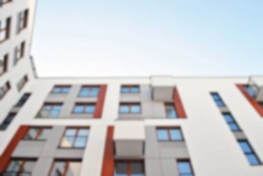 bulanık modern bina cam duvar