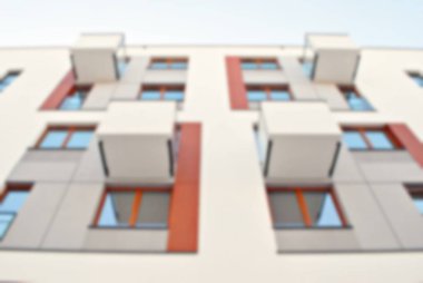 bulanık modern bina cam duvar