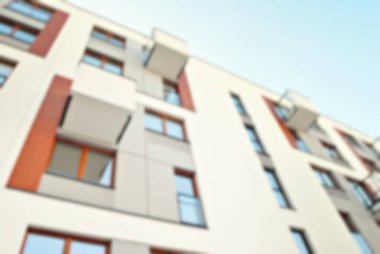 bulanık modern bina cam duvar