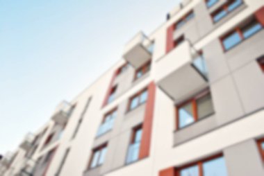 bulanık modern bina cam duvar