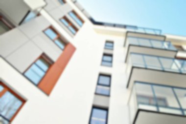 bulanık modern bina cam duvar