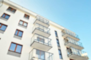 bulanık modern bina cam duvar