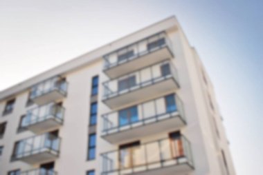 bulanık modern bina cam duvar