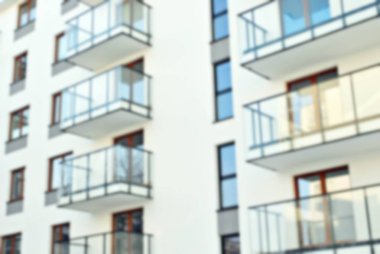 bulanık modern bina cam duvar