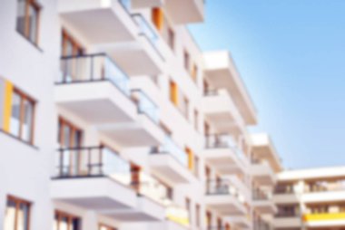 bulanık modern bina cam duvar