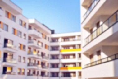 bulanık modern bina cam duvar