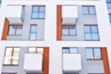 bulanık modern bina cam duvar