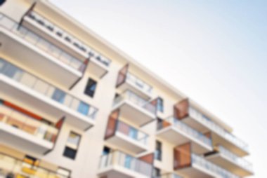 Yeni apartmanlar bulanık arka plan