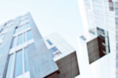 bulanık modern bina cam duvar